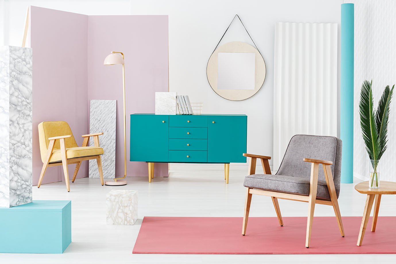 Phong cách thiết kế nội thất colour block