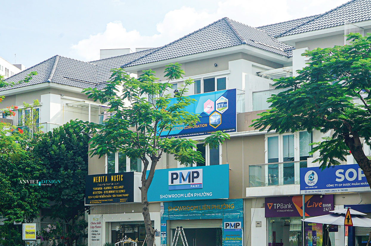 Thiết kế và thi công showroom sơn 